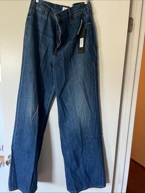 Edwin Women's Dark Blue Wide-Leg Jeans